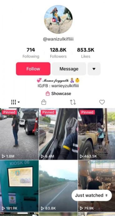 视频|驾重型罗里过弯翻覆 女网红司机头部受伤
