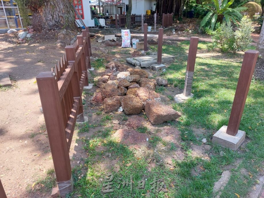 （古城第五版主文）交通博物馆广场平台画上古迹地图，一目了然古迹