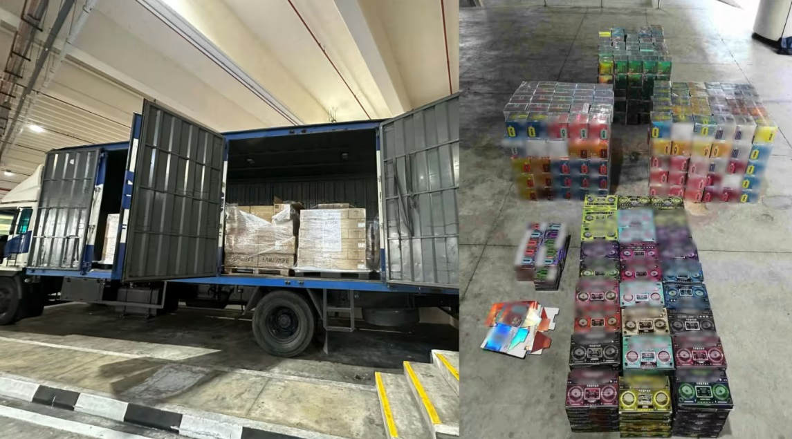 (已签发)柔:狮城二三事:新国大士关卡人员4小时内 侦破2起走私电子烟案