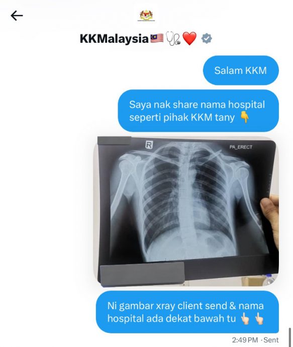 (已签发)柔:骨折被医院吩咐两周后才治疗?新山中央医院否认 澄清两周后是复诊