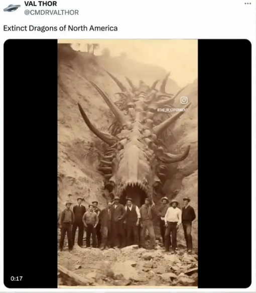 出现龙的照片?AI生成的