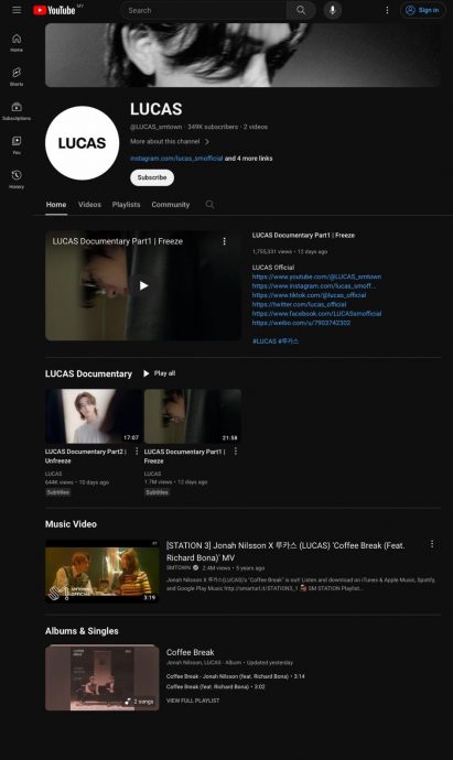 Lucas爆丑闻沉寂3年 SM娱乐证实4月SOLO回归