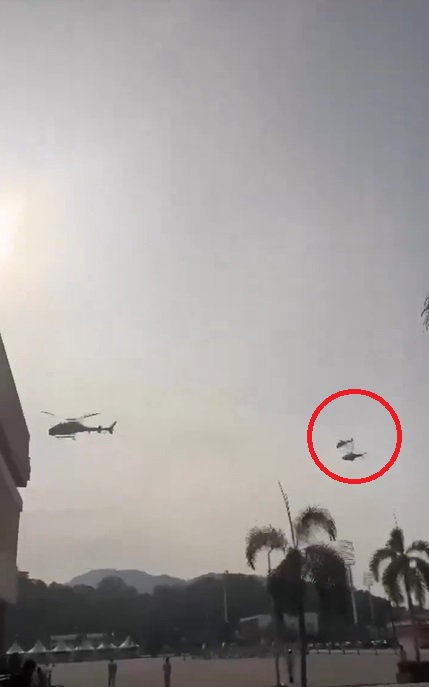 国防卫队2台直升机 飞行中碰撞坠机!