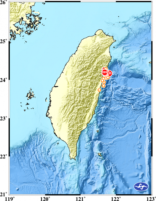 地牛再翻身 花莲近海5.1级地震