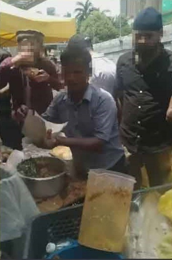 外劳市中心非法摆摊卖食物  网民促DBKL采取行动