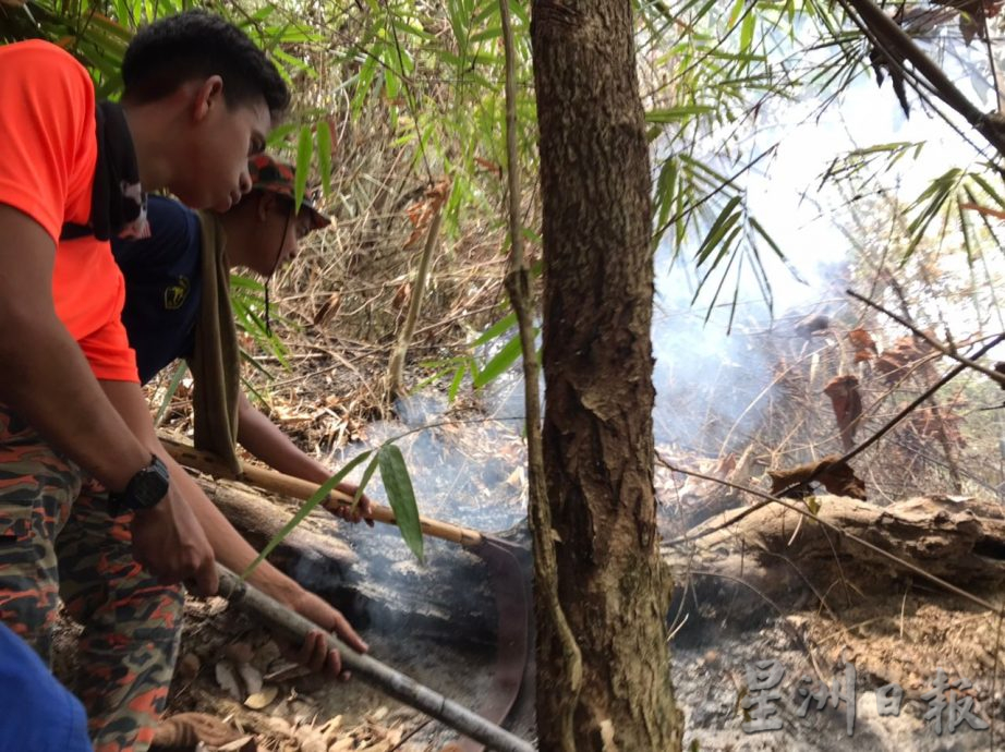 宜力东西大道一山顶发生林火 消拯员历时3天灭火