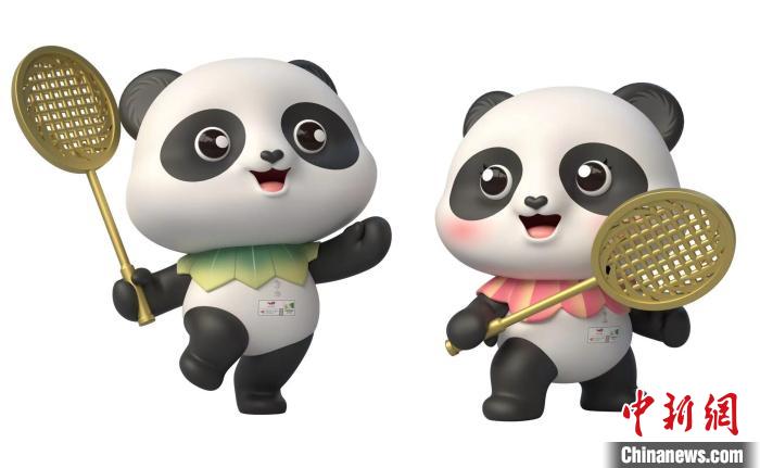 成都2024汤尤杯吉祥物 熊嘟嘟(羽蓉蓉)亮相