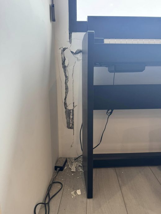 新家墙面龟裂曝惨况 李佳薇悚遇强震恐喊可怕