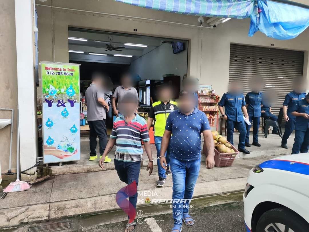 柔: 2地区展开“联合行动” 柔移民局捕59外籍人士