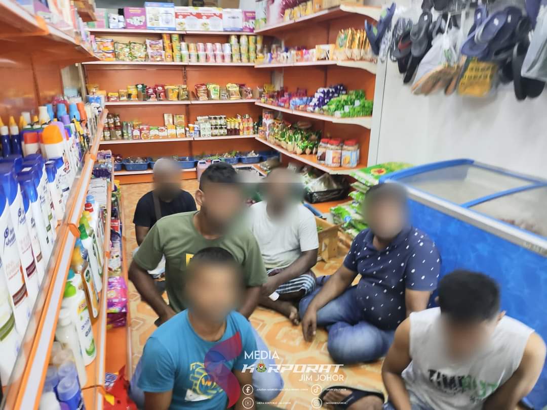 柔: 2地区展开“联合行动” 柔移民局捕59外籍人士