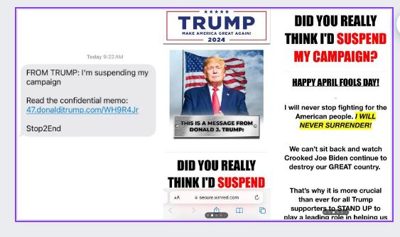 特朗普愚人节称“不选了” 骗支持者点捐款连结