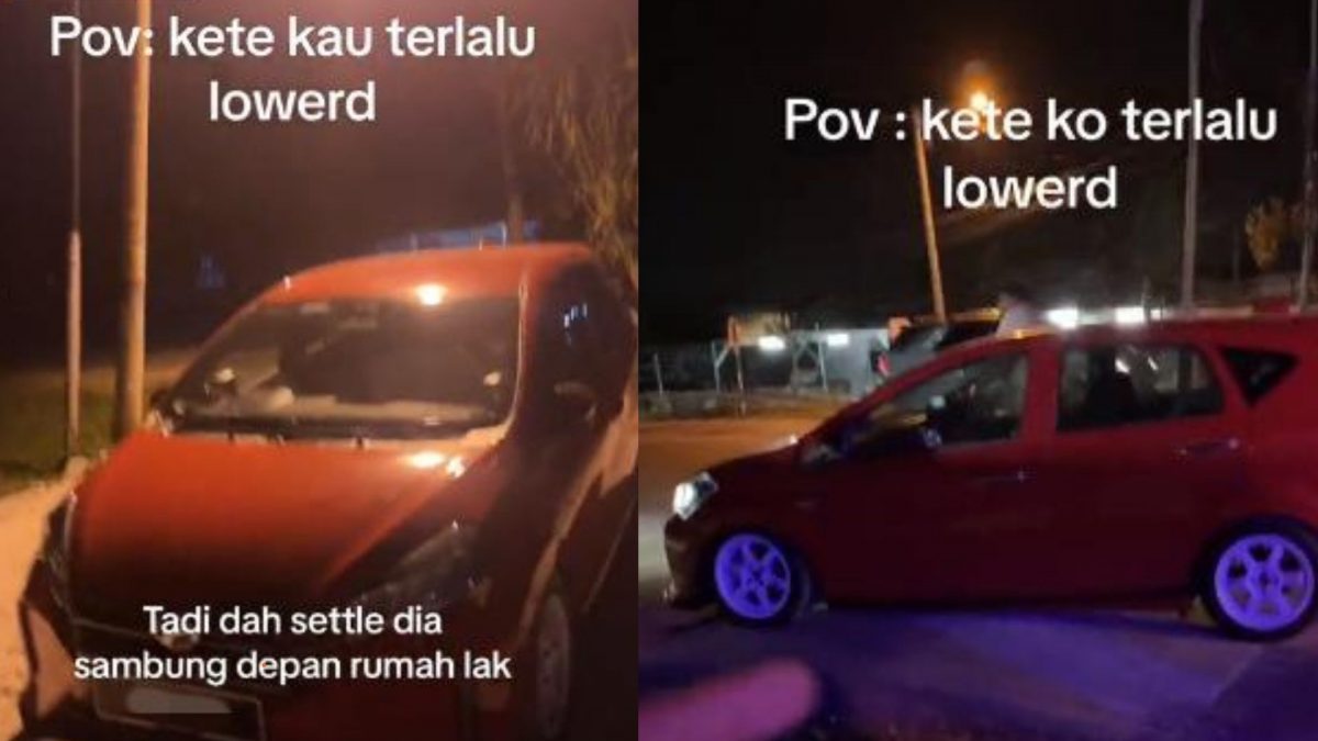 视频∕改装Myvi轿车1天2次卡马路墩 车主:我真是受够了