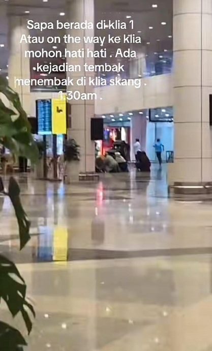 视频|KLIA枪击案|民众躲柱子后保命 “在场每个人都很害怕!”