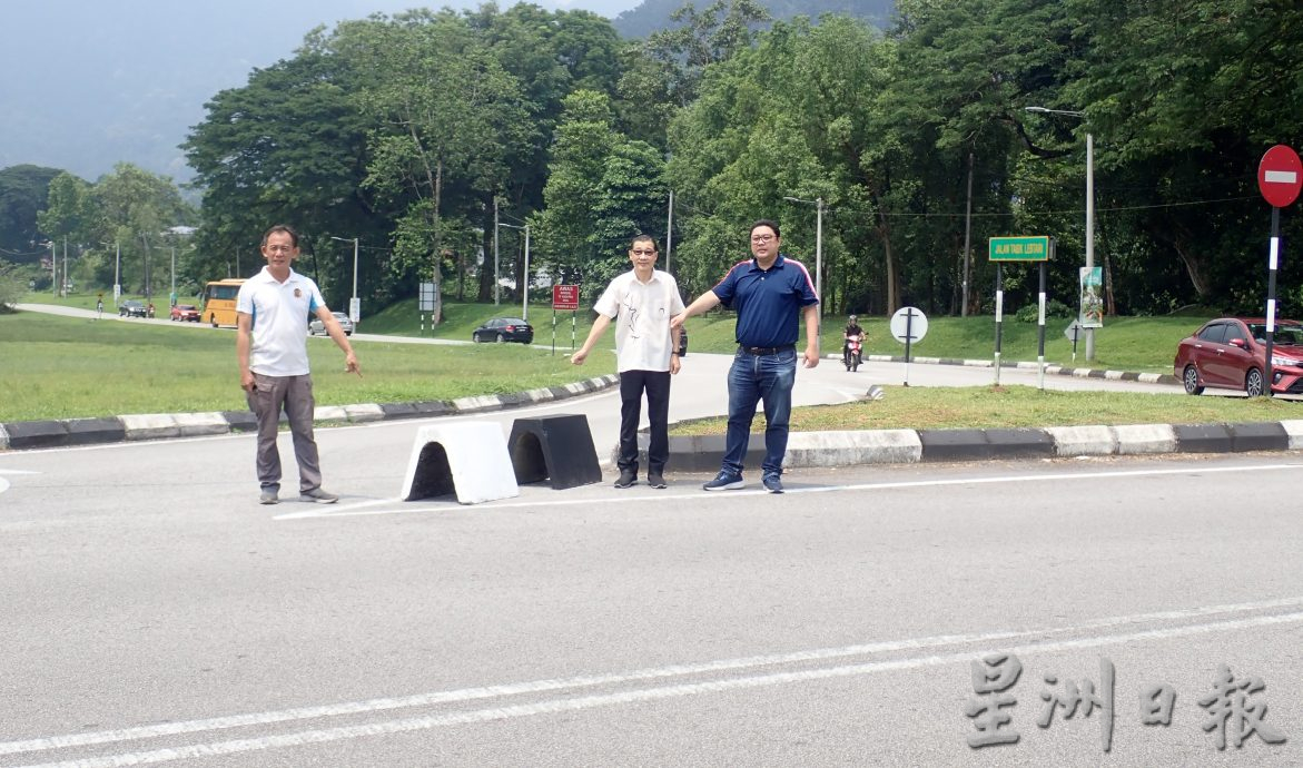 霹／太平湖永续路旁将竖立告示牌 设警示柱防车辆右转