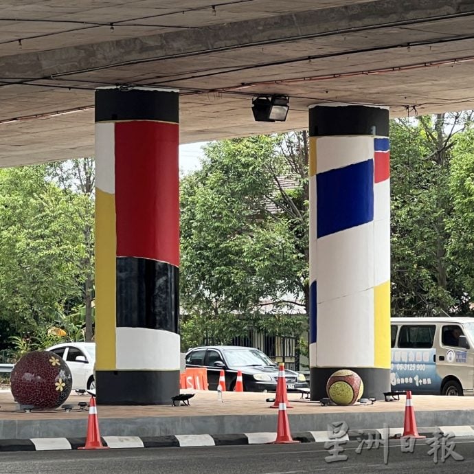 (古城第三版主文)美化高架天桥底,为甲市区美感加分