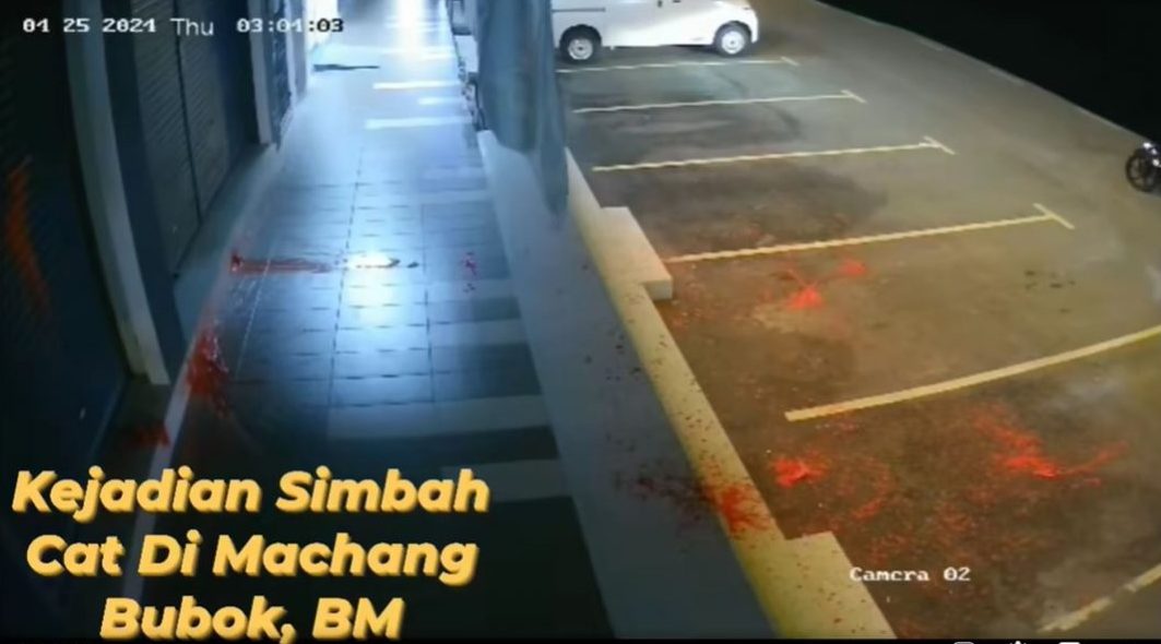 (大北马)马章武莫1准备营业扁担饭店遭抛红漆弹,警方证实3男干案