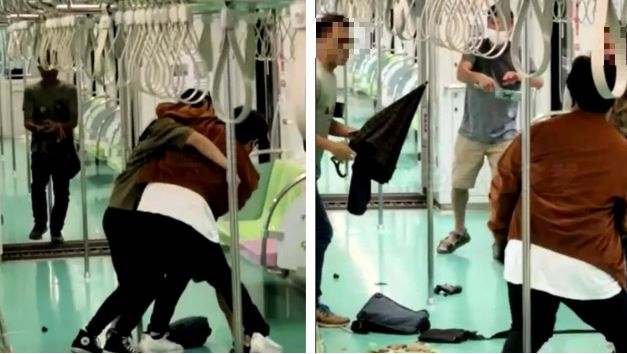 10英雄合力制伏持刀男 终身免费搭中捷