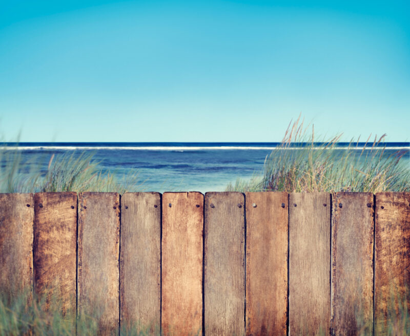 Beach And Fence