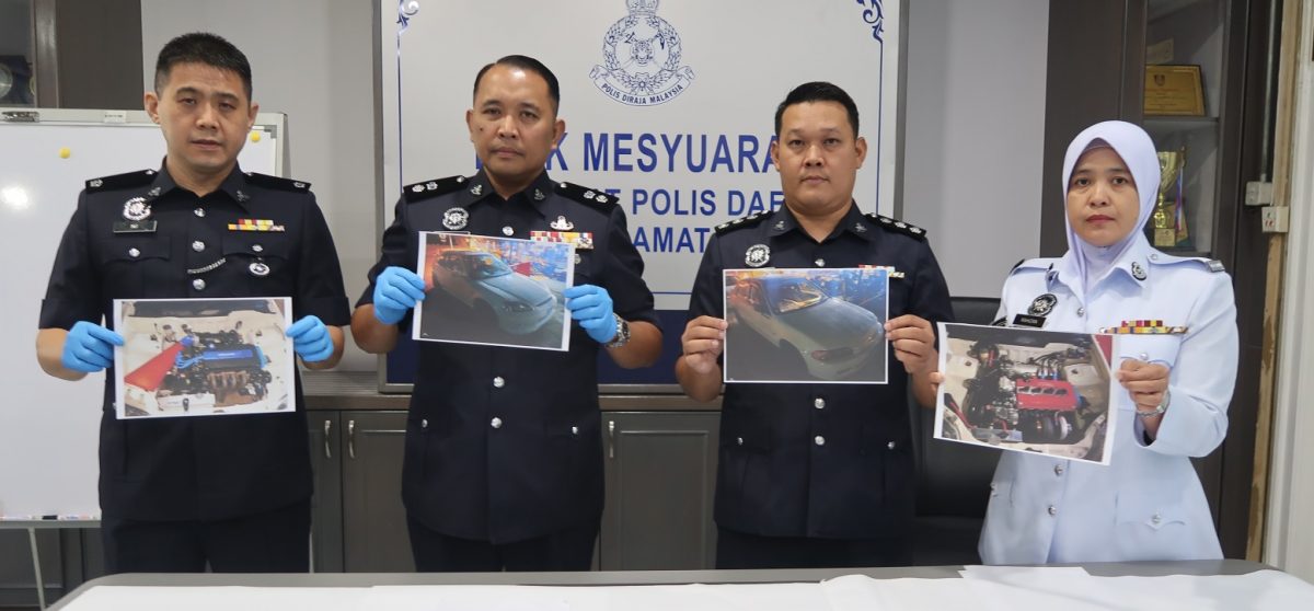 *已签发*柔︰鲁莽驾驶炫技闯红灯,昔警凌晨扣两车3男