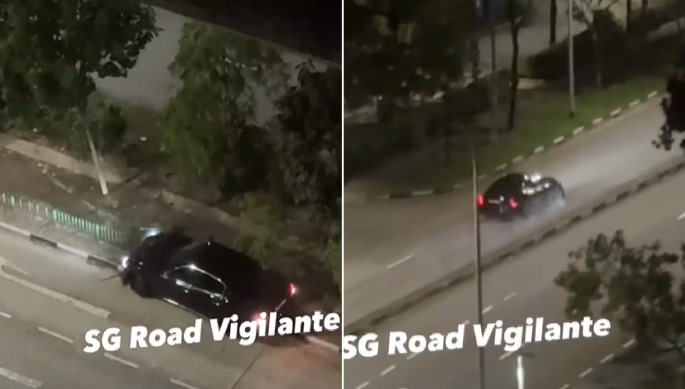 *已签发*柔:狮城二三事:撞围栏车冒烟仍开走 玛莎拉蒂司机助查