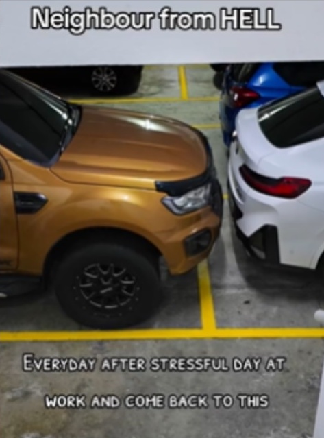 怒斥邻居泊车每次踩过界“整个车头占据我的车位!”