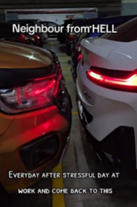 怒斥邻居泊车每次踩过界“整个车头占据我的车位!”