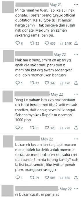 欠2千令吉修车费上网求助 男子被骂懒惰不能帮