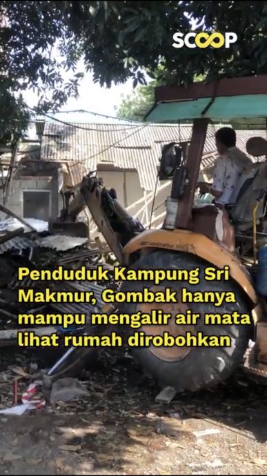 没在期限内搬迁 甘榜斯里马慕居民含泪看家园被毁