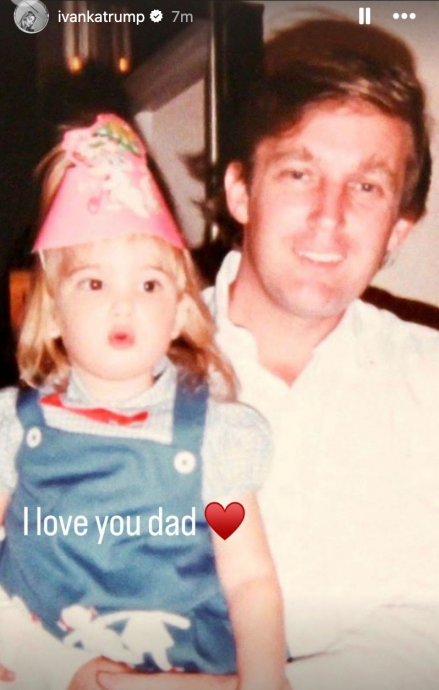 特朗普被裁定有罪后伊万卡发童年与父亲合影,配文“我爱你,爸爸”