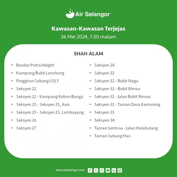 紧急修复水管破裂工程<br />
巴生 沙亚南 灵市多个地区制水<br />