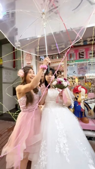 阿仪披嫁衣庆40岁生日 画面引不适网酸像“冥婚”