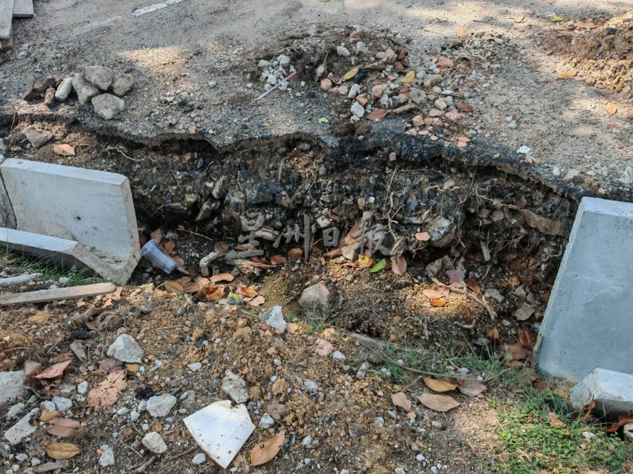 (古城封面主文)哥打拉沙马那沟渠老旧,市政厅拨款5万重建3区沟渠