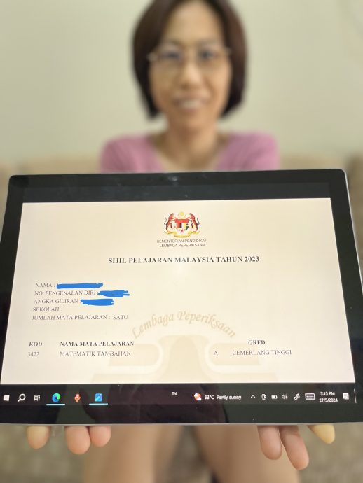 （已签发）全国：麻坡51岁考生弥补遗憾 自学SPM考获高数A