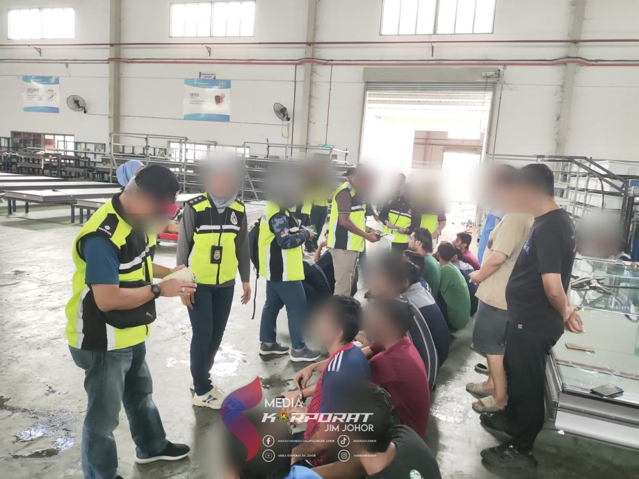 (已签发)柔:柔移民局扫荡行动 扣54外劳2本地人