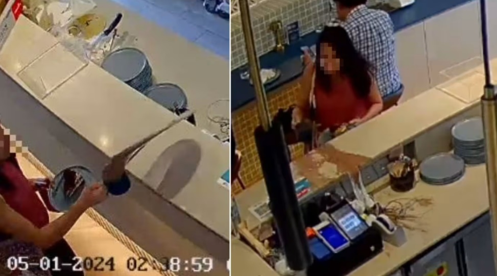 (已签发)柔:狮城二三事:烘焙坊指女顾客不满吧台满座 竟向柜台泼热饮