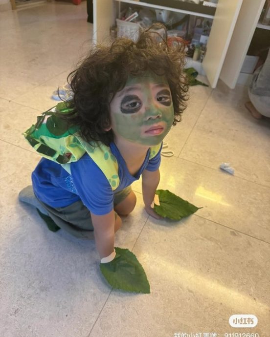 4岁儿cosplay海龟 蔡少芬巧手打扮创意十足