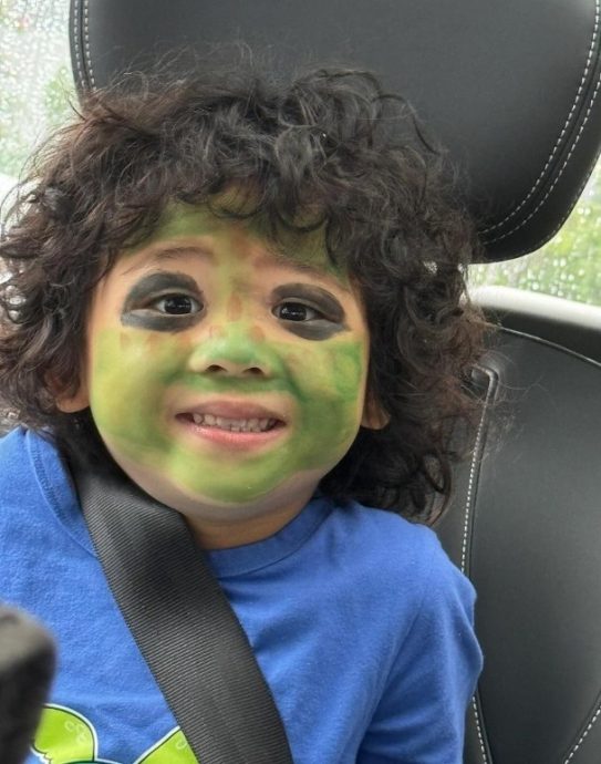 4岁儿cosplay海龟 蔡少芬巧手打扮创意十足