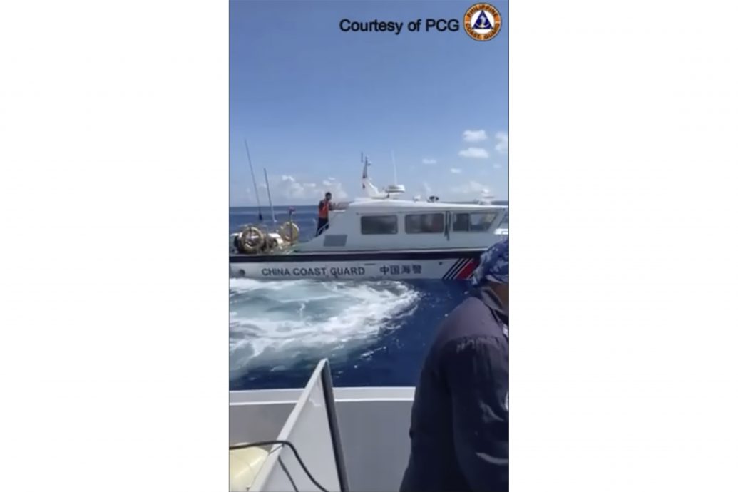 中国:菲船只硬闯仁爱礁海域 与海警船擦撞