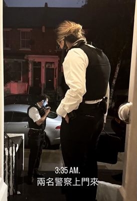 凌晨突遭4警上门盘查 艾莉丝直呼:非常夸张