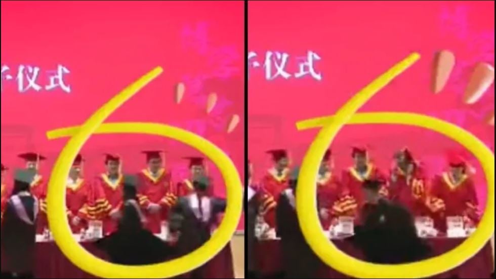 复旦大学毕业礼 台湾籍学生挥拳打老师 校方:警方已介入