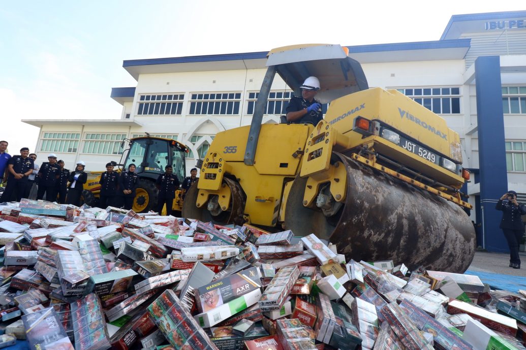 *已签发* 柔：走私烟酒和比特币挖矿机，依警区销毁42万结案证物