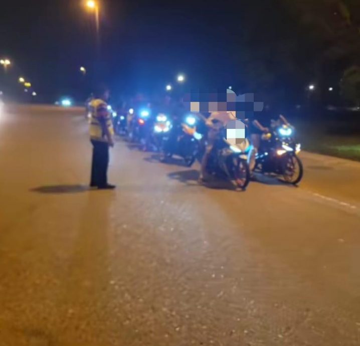 柔:依城警方执法行动 捕6非法飙车族