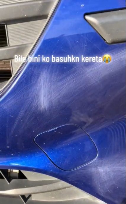 爱车刮花男子心疼 “老婆菜瓜布洗车似刷锅子” 