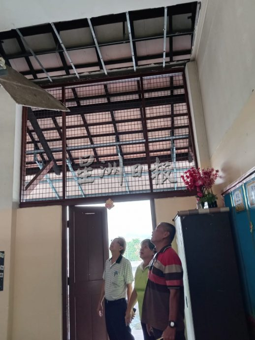 （古城第四版主文）育贤学校6H班课室坠落 虚惊一场