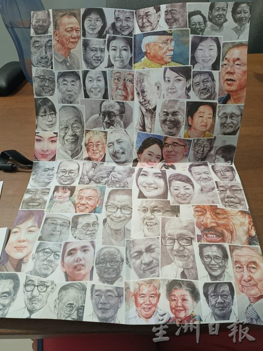 (大北马)唐毓铭个人肖像展6月8日开幕 最大水彩自画像创大马纪录