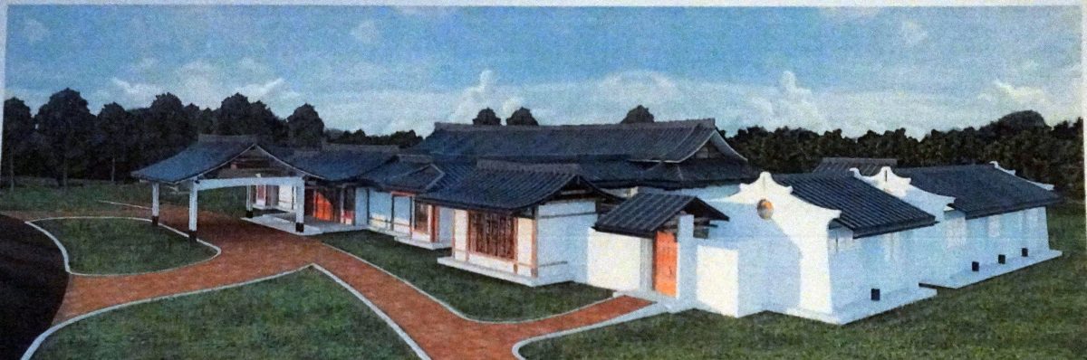 (大北马)玻首座骨灰塔寍安祠正式动工,四合院风格设计2500骨灰位