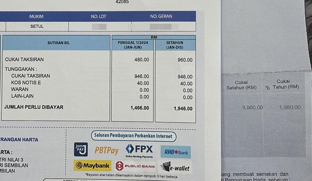 NS芙蓉:在市政厅漂白计划下,汝来3工业区门牌税涨幅达314%