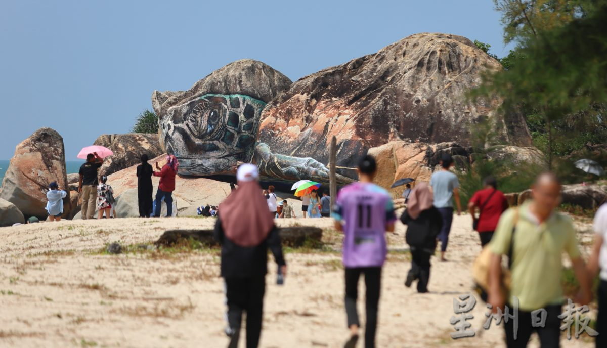 东:关丹“不会行走的海龟”爆红,游客望当局在当地增设包括路牌、公共厕所在内的设施