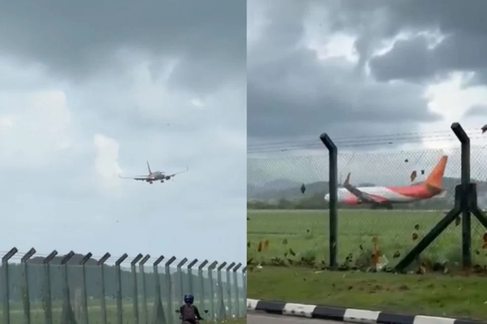 供星洲网：飞萤航空737遇强横风，机师高超技术安全降落浮罗交怡