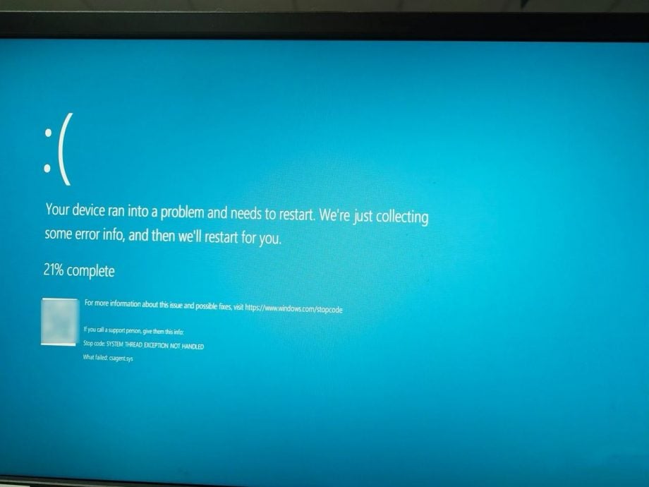 全球爆蓝屏!微软系统惊传大当机 美廉航也受影响停飞